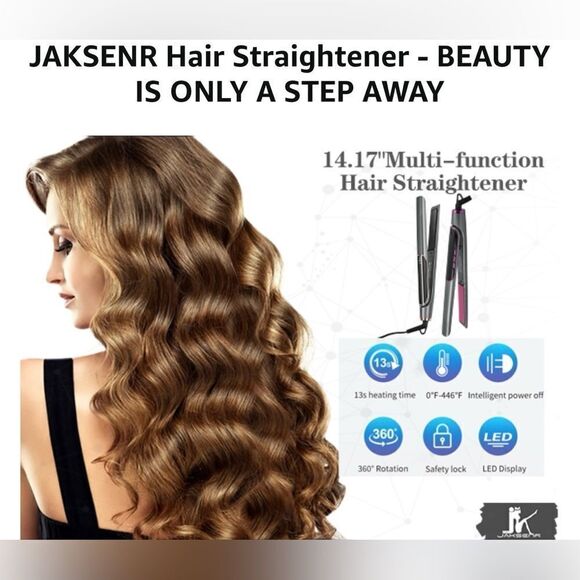 2 In 1 Hair Straightener Flat Iron Curler Waver With Negative Ion Stylin… - Picture 7 of 11